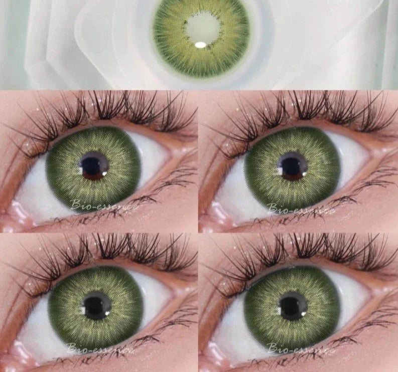1 Pair Myopia Lenses Color Contact Lenses for Eyes Lenses With Diopters Prescription Blue Eye Lenses Green Lenses