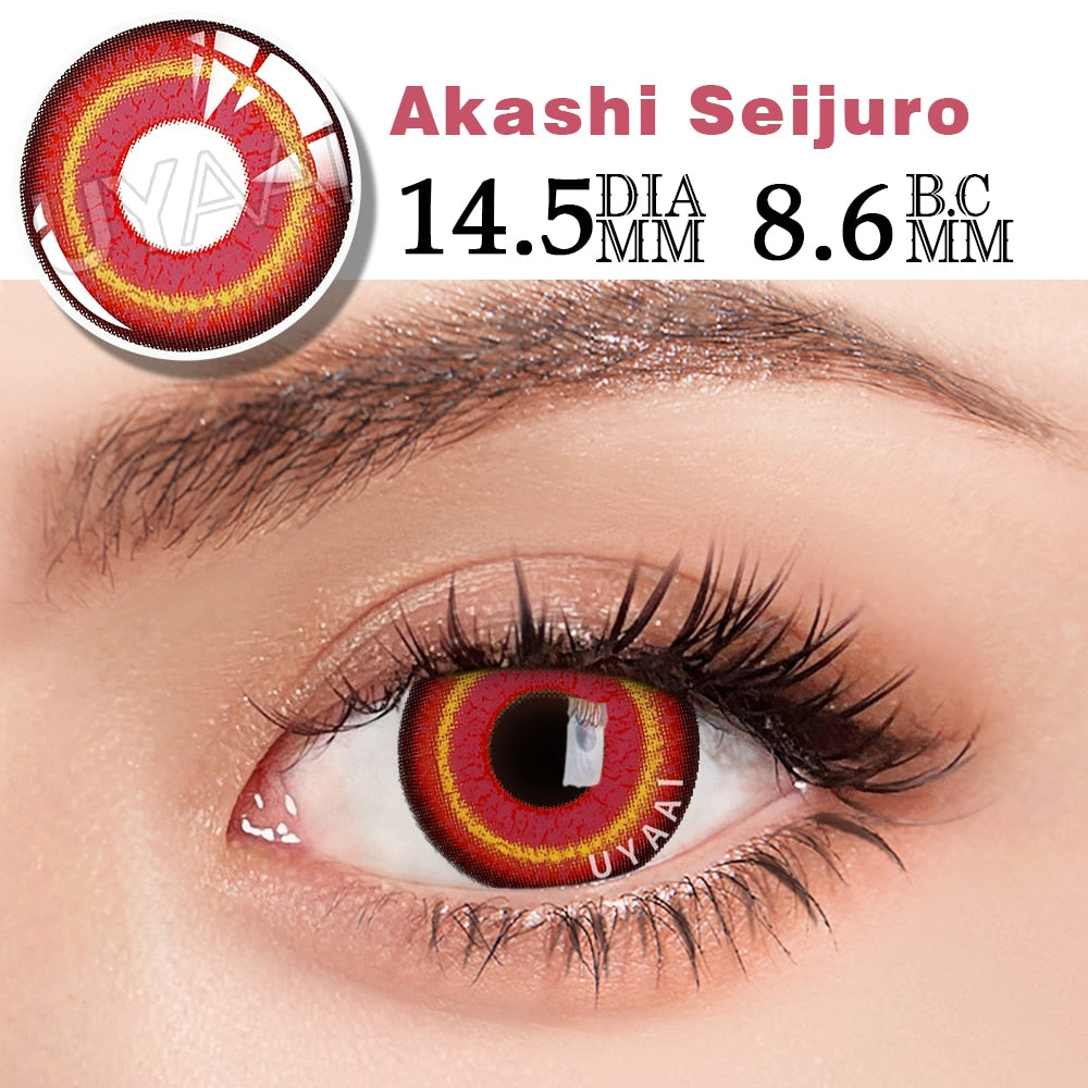 2Pcs/1Pair Anime Contact Lenses For Eyes Cosplay Color Lenses Pupils Makeup Anime Accessories Eye Contacts Cosplay Lens