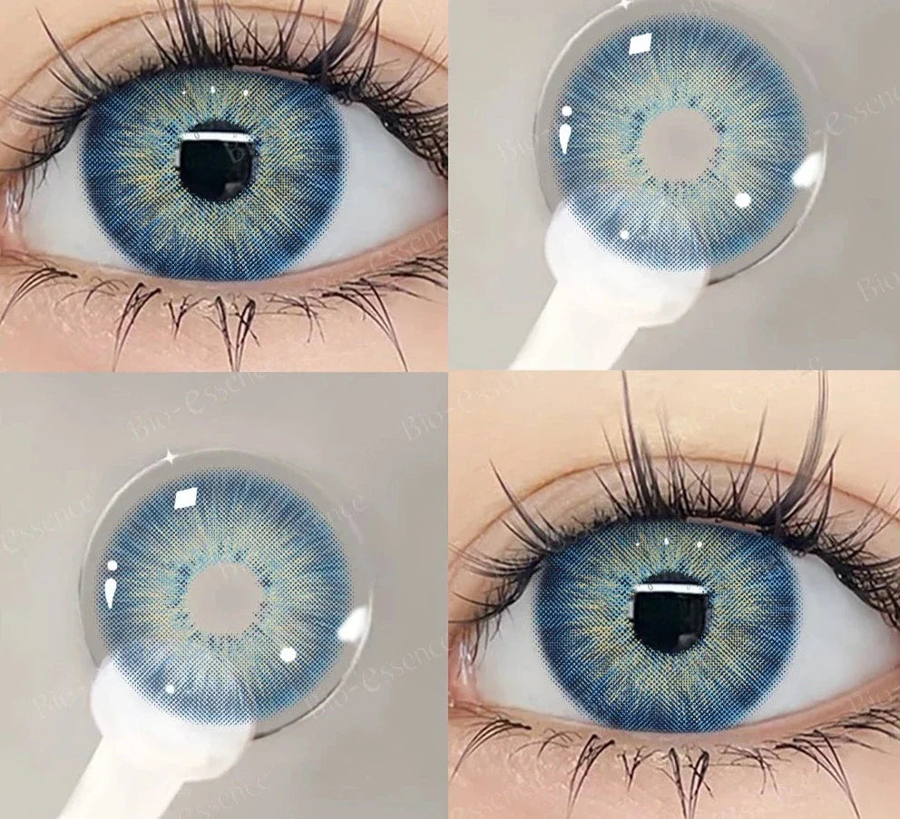 1 Pair Myopia Lenses Color Contact Lenses for Eyes Lenses With Diopters Prescription Blue Eye Lenses Green Lenses