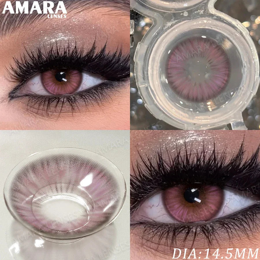 1 Pair Fashion Color Contact Lenses for Eyes Brown Lenses Colorcon Blue Lenses Yearly Beautiful Grey Eye Pupils Lens