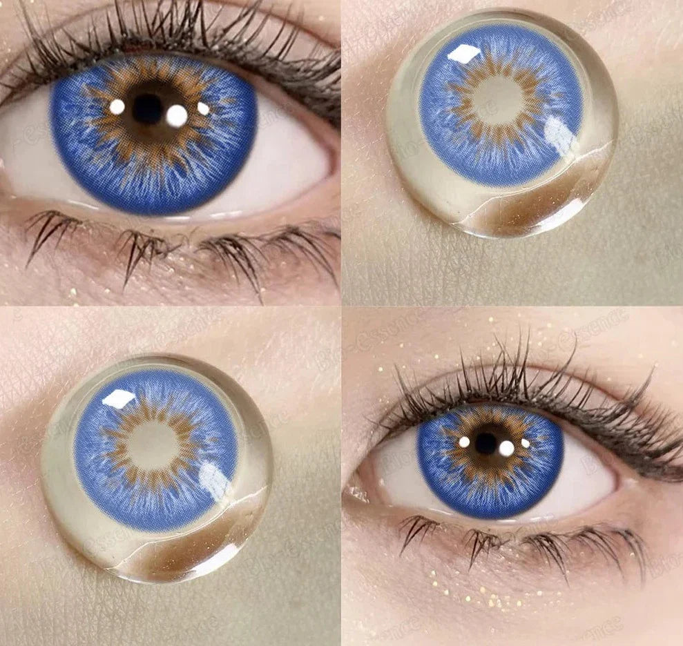 1 Pair Myopia Lenses Color Contact Lenses for Eyes Lenses With Diopters Prescription Blue Eye Lenses Green Lenses