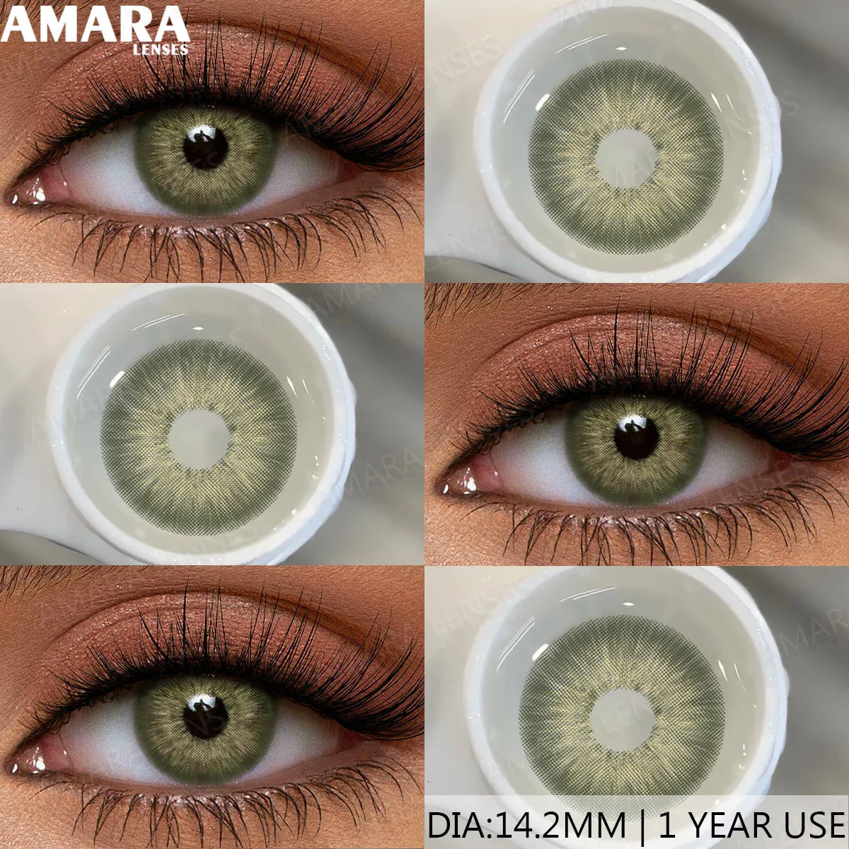 Brown Color Contacts for Eyes Makeup Eyes Lenses Gray Pupils Blue Eyes Contacts Colorful Makeup Black Lens for Party