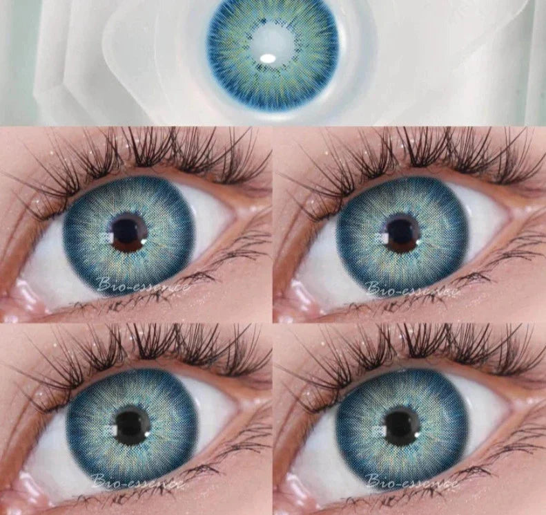 1 Pair Myopia Lenses Color Contact Lenses for Eyes Lenses With Diopters Prescription Blue Eye Lenses Green Lenses