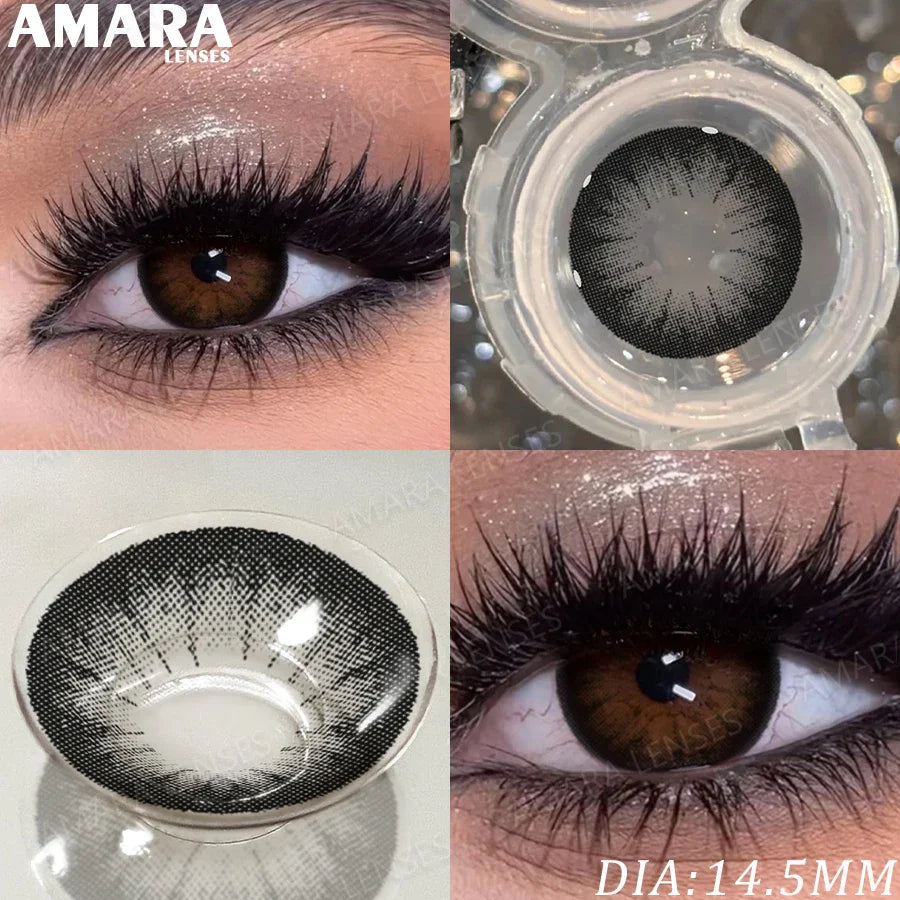 1 Pair Fashion Color Contact Lenses for Eyes Brown Lenses Colorcon Blue Lenses Yearly Beautiful Grey Eye Pupils Lens