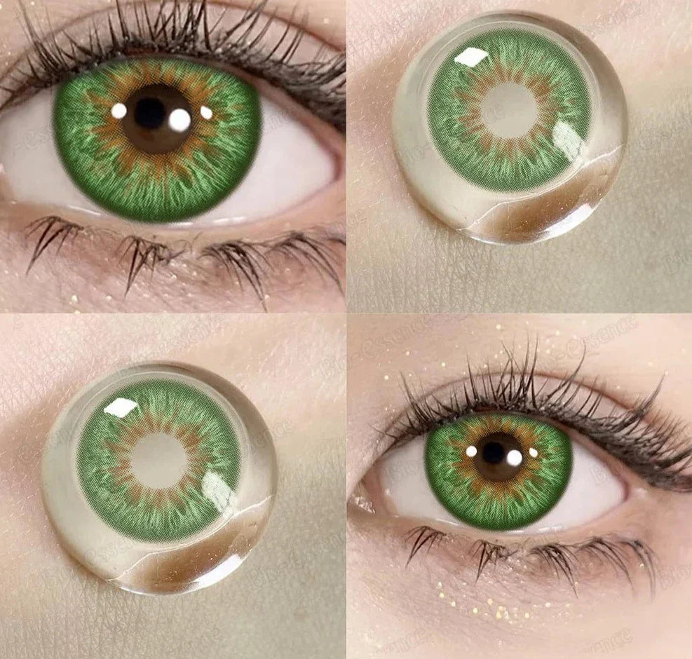 1 Pair Myopia Lenses Color Contact Lenses for Eyes Lenses With Diopters Prescription Blue Eye Lenses Green Lenses
