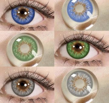 1 Pair Myopia Lenses Color Contact Lenses for Eyes Lenses With Diopters Prescription Blue Eye Lenses Green Lenses