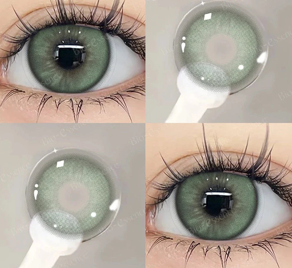 1 Pair Myopia Lenses Color Contact Lenses for Eyes Lenses With Diopters Prescription Blue Eye Lenses Green Lenses