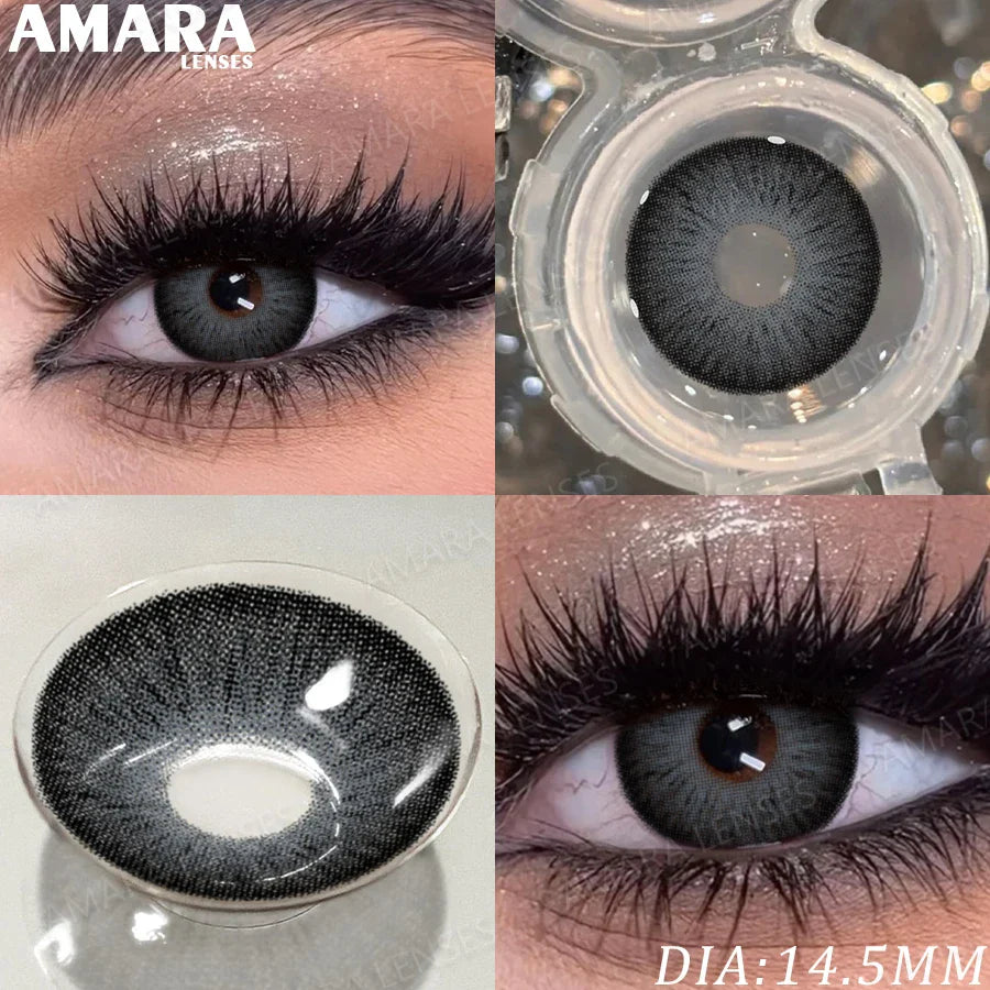 1 Pair Fashion Color Contact Lenses for Eyes Brown Lenses Colorcon Blue Lenses Yearly Beautiful Grey Eye Pupils Lens