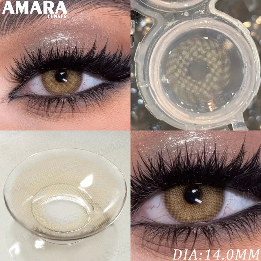 1 Pair Fashion Color Contact Lenses for Eyes Brown Lenses Colorcon Blue Lenses Yearly Beautiful Grey Eye Pupils Lens