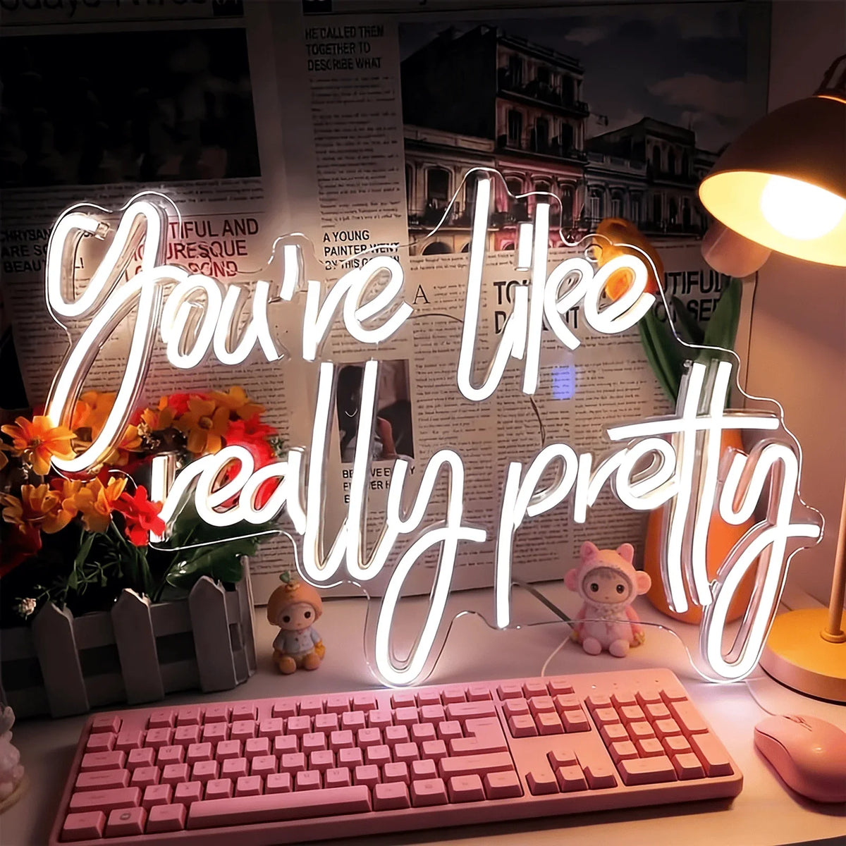 You're Like Really Pretty Neon LED Sign USB Indoor Wall Decor Light for Bedroom Wedding Home Aesthetic Decoration