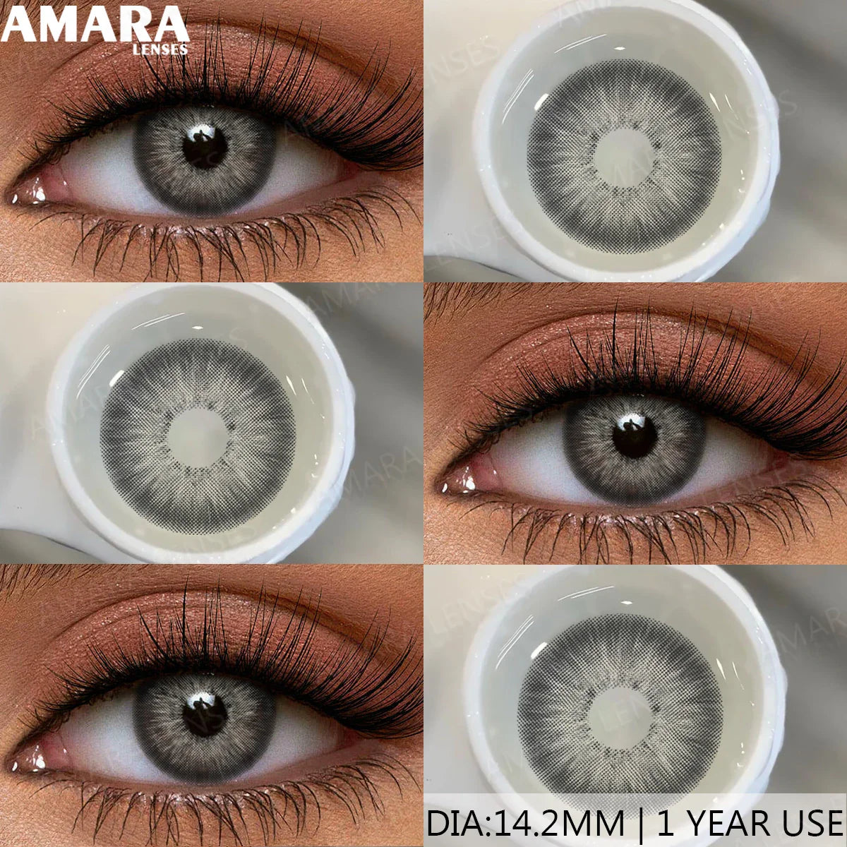 Brown Color Contacts for Eyes Makeup Eyes Lenses Gray Pupils Blue Eyes Contacts Colorful Makeup Black Lens for Party
