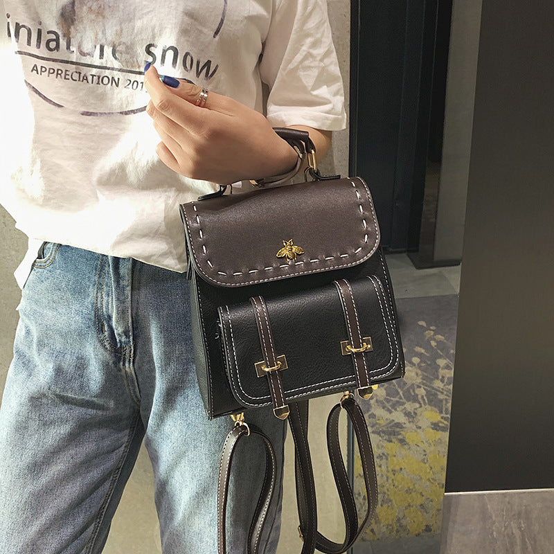 Belt Retro Ladies Casual Backpack