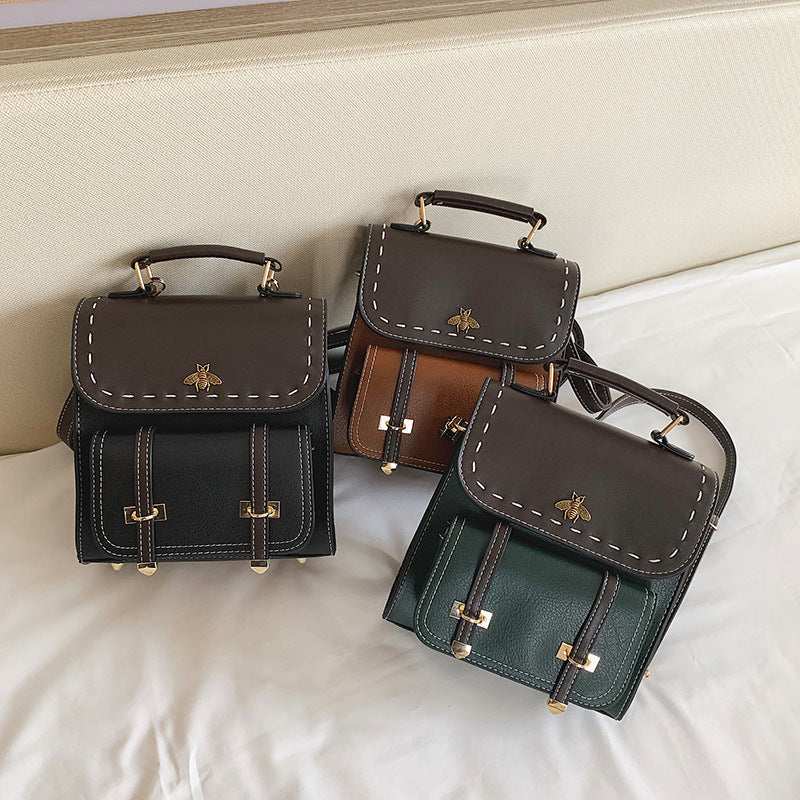 Belt Retro Ladies Casual Backpack