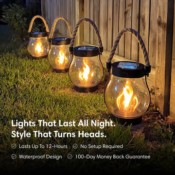 Lumora Eternal Flame Lanterns - Instant Backyard Elegance + 50% OFF