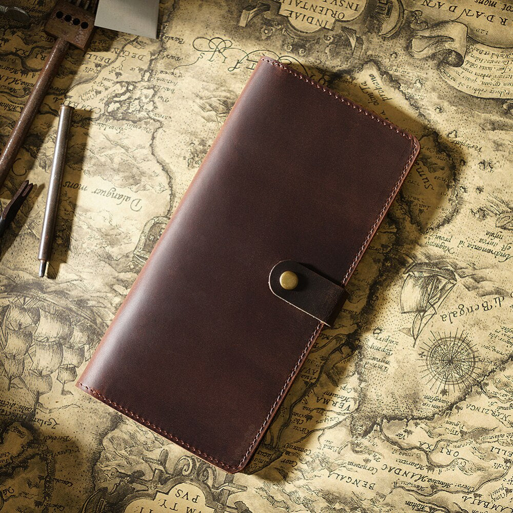 Crazy Horse Cowhide Long Wallet