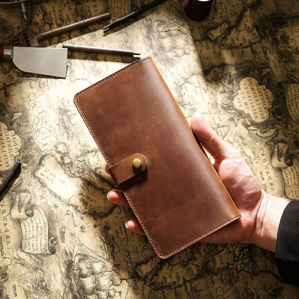 Crazy Horse Cowhide Long Wallet