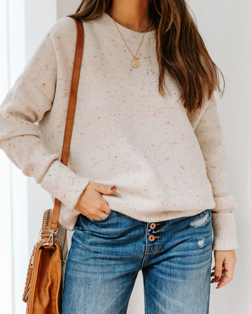 Maylee Speckled Knit Sweater