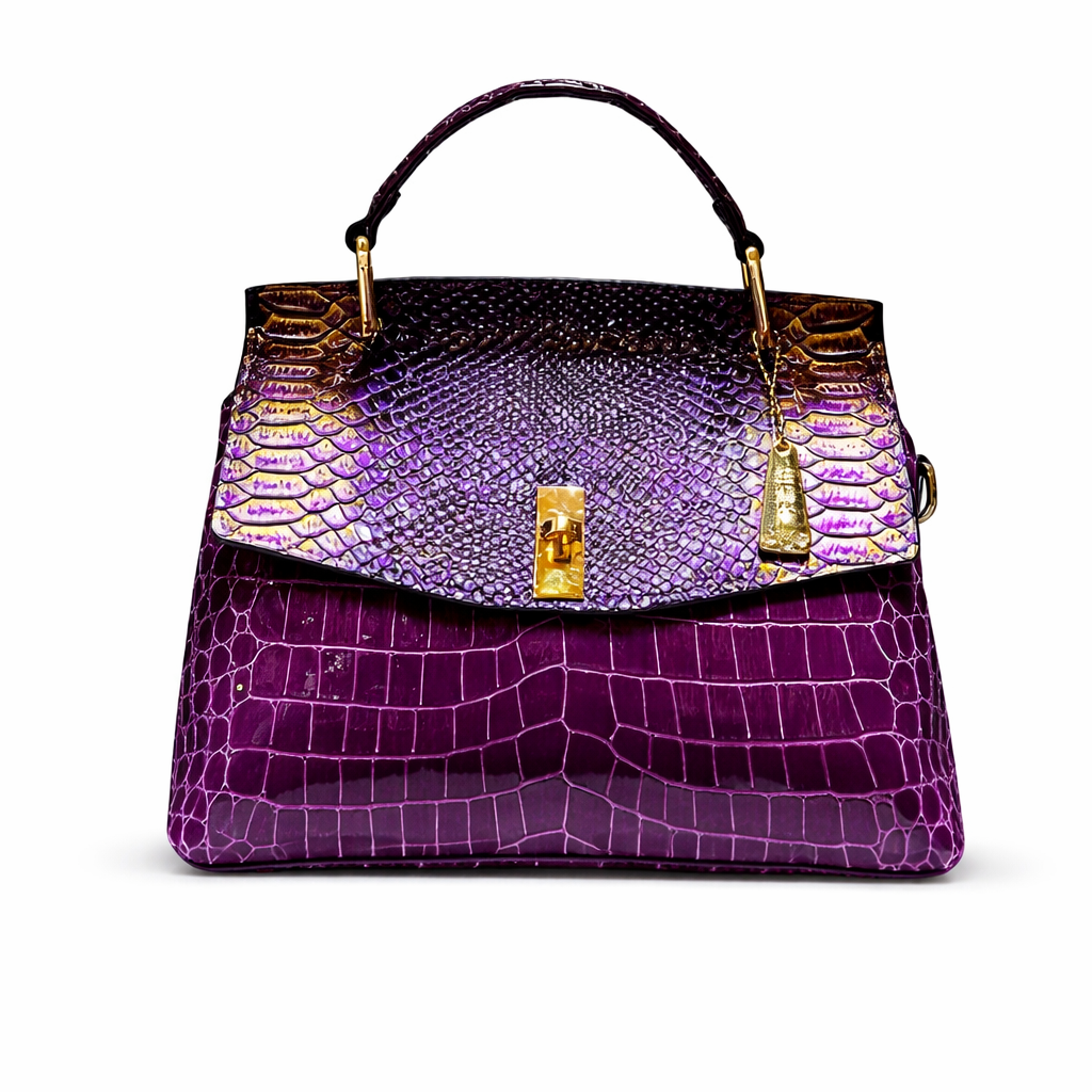 Luxury Crocodile Print Synthetic Leather Crossbody Bag for Women