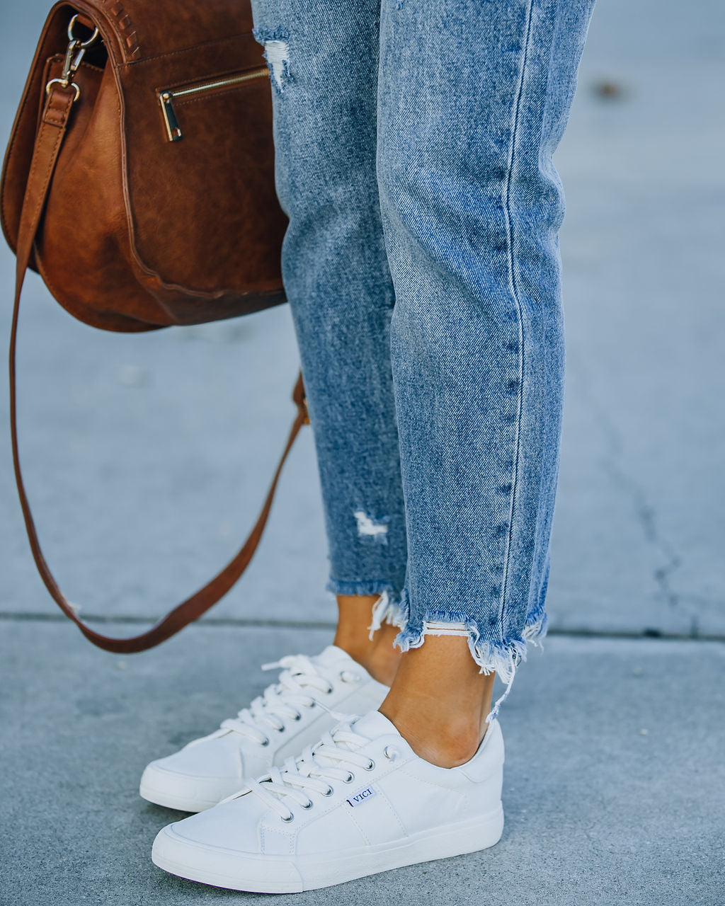 Michelle High Rise Slim Straight Denim - Medium Wash