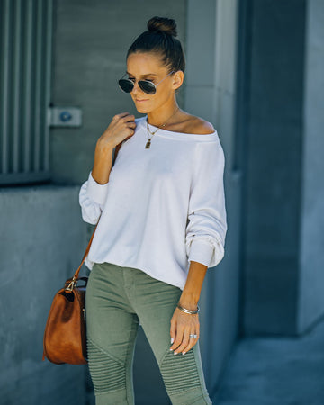 Serafina Knit Raglan Top - Ivory