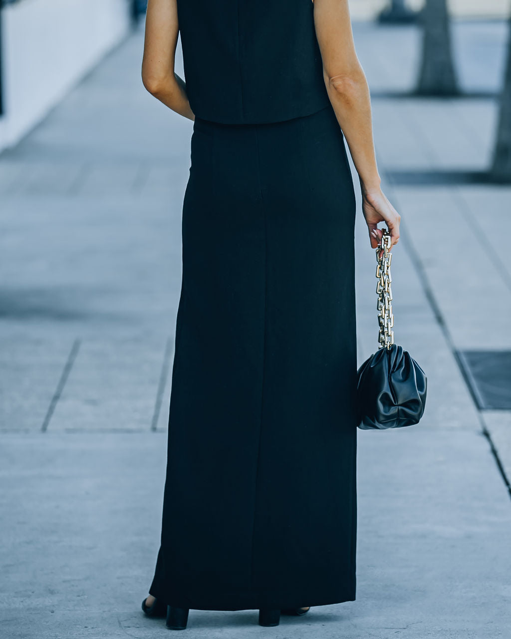 Naia Slit Maxi Skirt - Black
