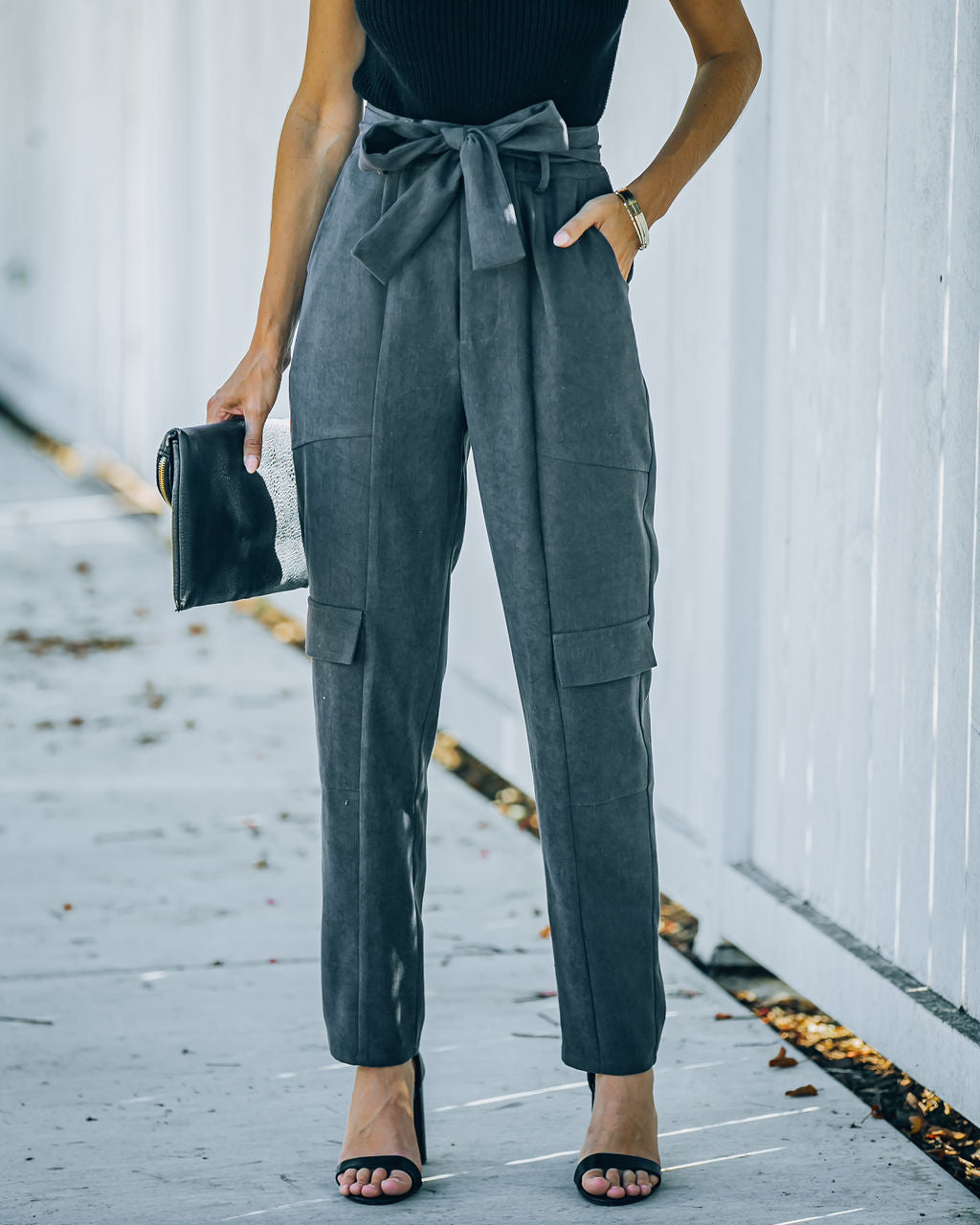 Romario Pocketed High Rise Cargo Pants