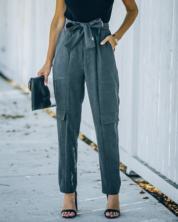 Romario Pocketed High Rise Cargo Pants