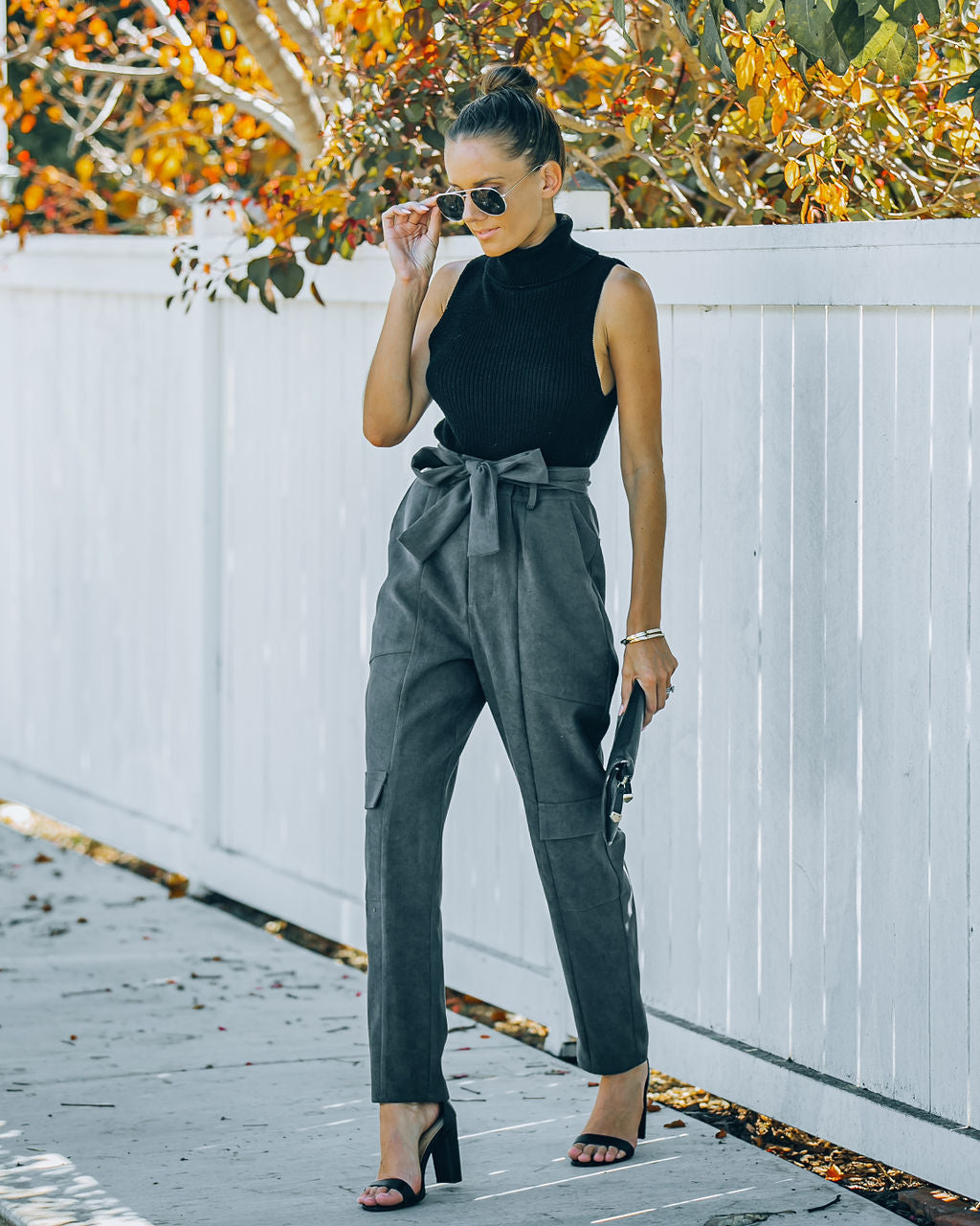 Romario Pocketed High Rise Cargo Pants