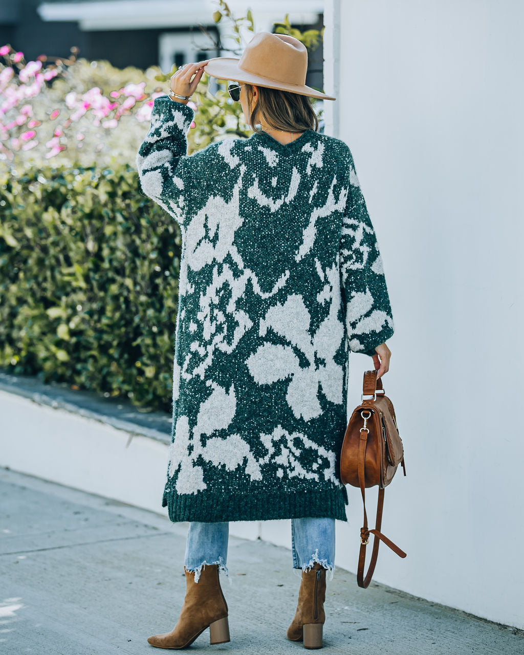 Merced Knit Duster Cardigan - Forest Green