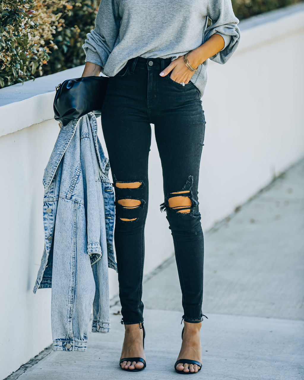 Orion High Rise Distressed Skinny