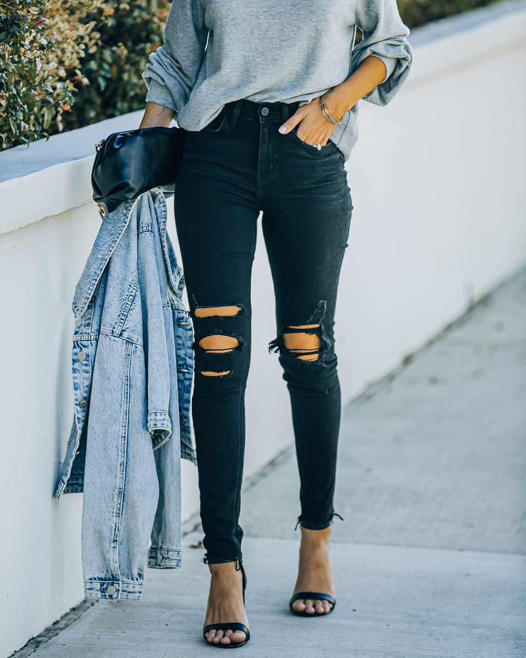 Orion High Rise Distressed Skinny