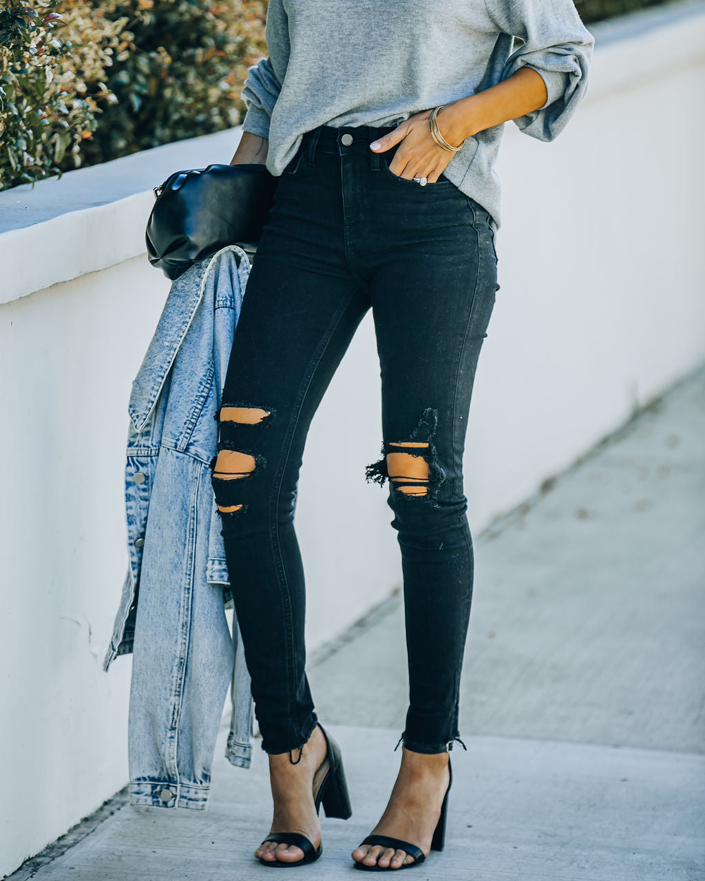 Orion High Rise Distressed Skinny
