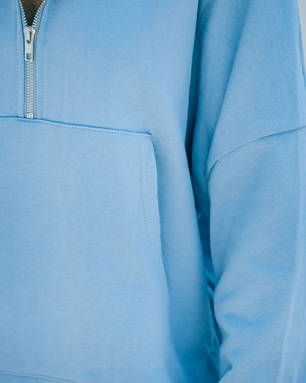 Mindset Cotton Pocketed Half Zip Pullover