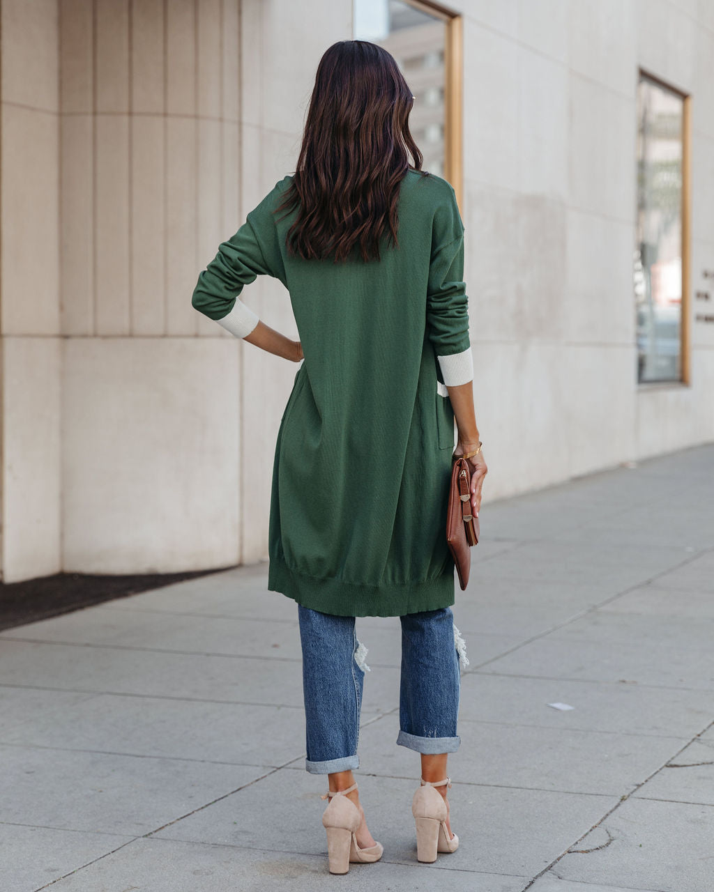 Franklyn Pocketed Knit Cardigan - Hunter Green