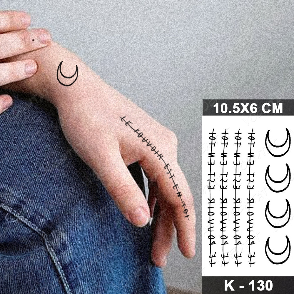 Waterproof Temporary Tattoo Stickers Black Butterfly Rose Transfer Flash Tatoo Women Sexy Neck Hand Chest  Body Art Fake Tattoos