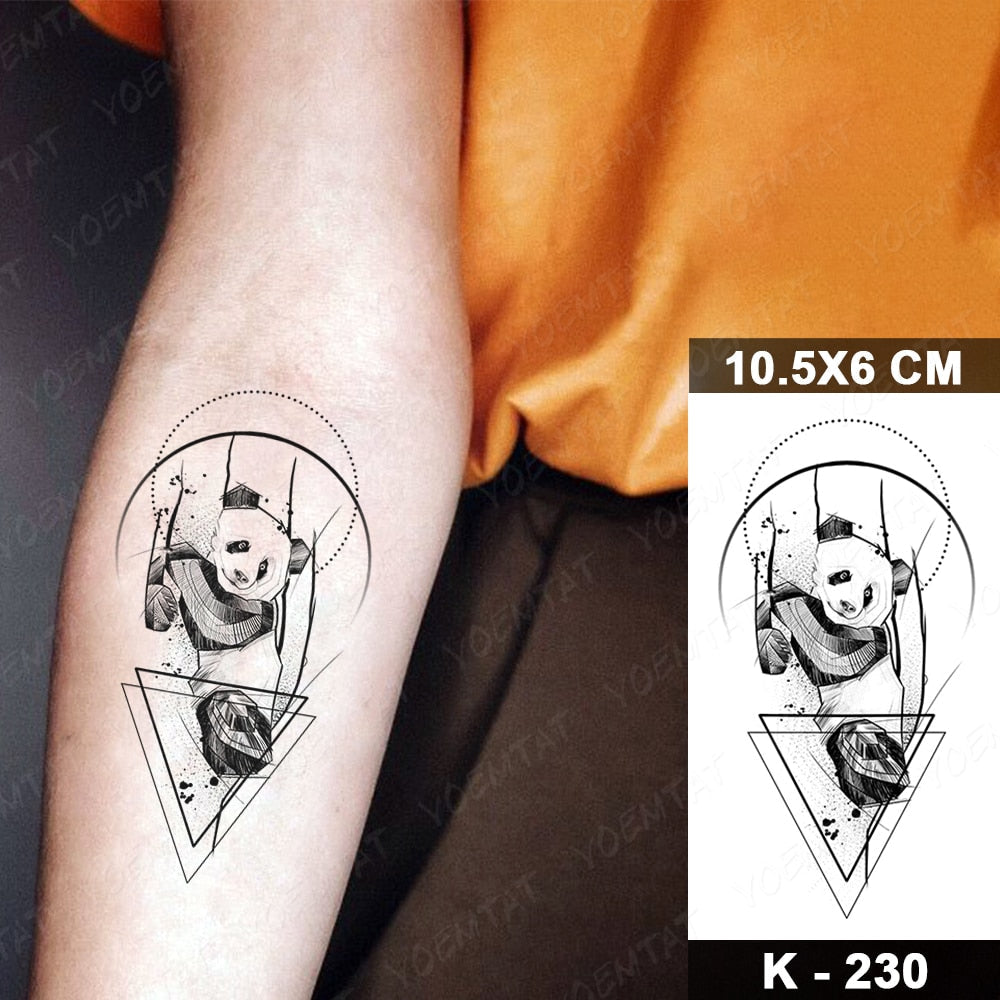 Waterproof Temporary Tattoo Stickers Black Butterfly Rose Transfer Flash Tatoo Women Sexy Neck Hand Chest  Body Art Fake Tattoos