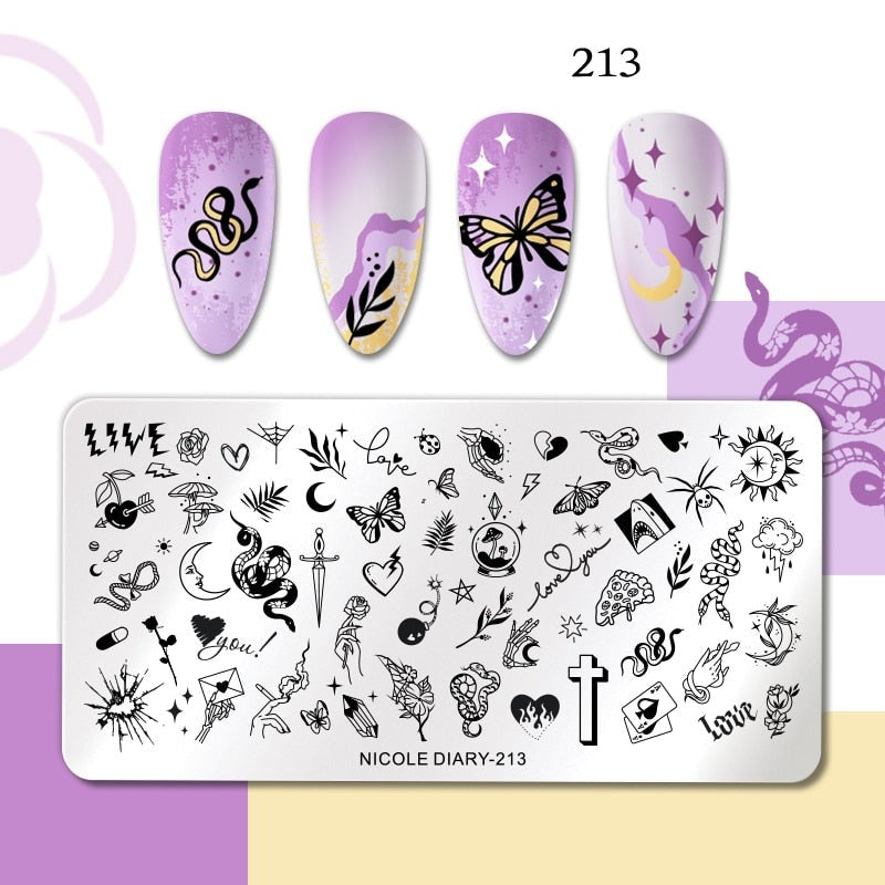 Halloween Stamping plates Stamp For Nails Pumpkin Ghost Nail Polish Templates All for Manicure Nail Designs
