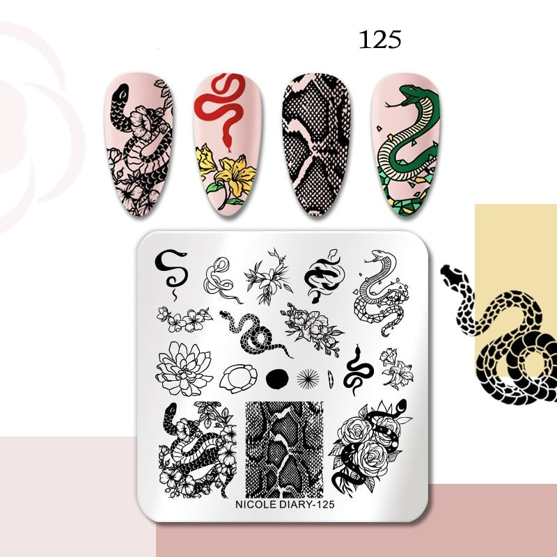 Halloween Stamping plates Stamp For Nails Pumpkin Ghost Nail Polish Templates All for Manicure Nail Designs
