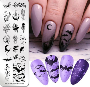 Halloween Stamping plates Stamp For Nails Pumpkin Ghost Nail Polish Templates All for Manicure Nail Designs