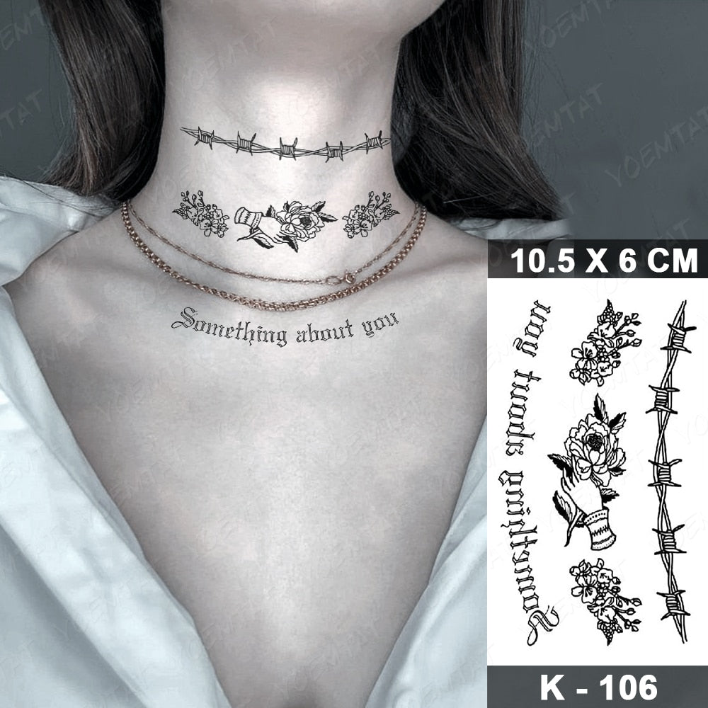 Dark Snake Waterproof Temporary Tattoo Stickers Scorpion Prajna Old School Flash Tattoos Hand Arm Women Body Art Fake Tatoo Men