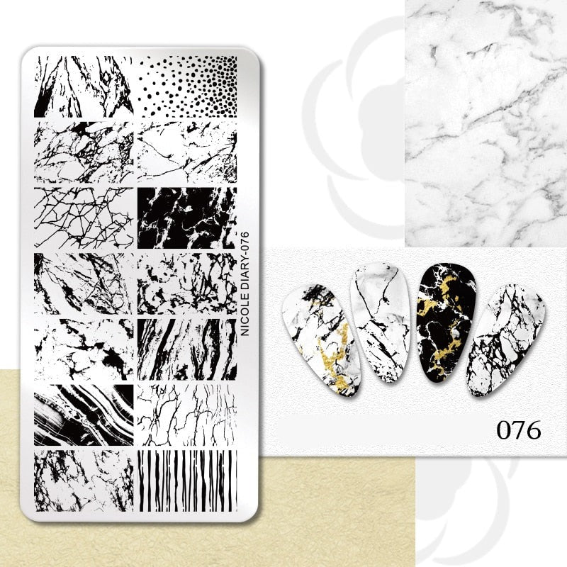 Halloween Series Nail Art Stamping Plates Snake Butterfly Designs Nail Polish Flower Printing Stamp Template Tools