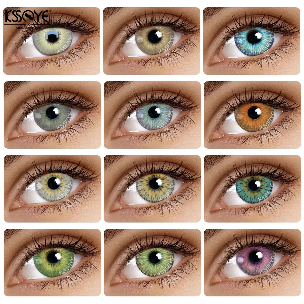 1 Pair Natural Color Contact Lenses for Eyes NewYork Colored Contacts Lens Makeup Lens With Case Wholesale Yearly Use