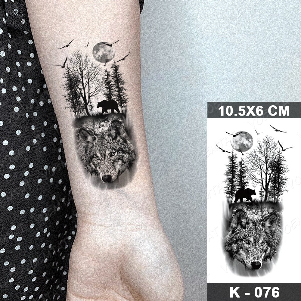 Waterproof Temporary Tattoo Stickers Black Butterfly Rose Transfer Flash Tatoo Women Sexy Neck Hand Chest  Body Art Fake Tattoos