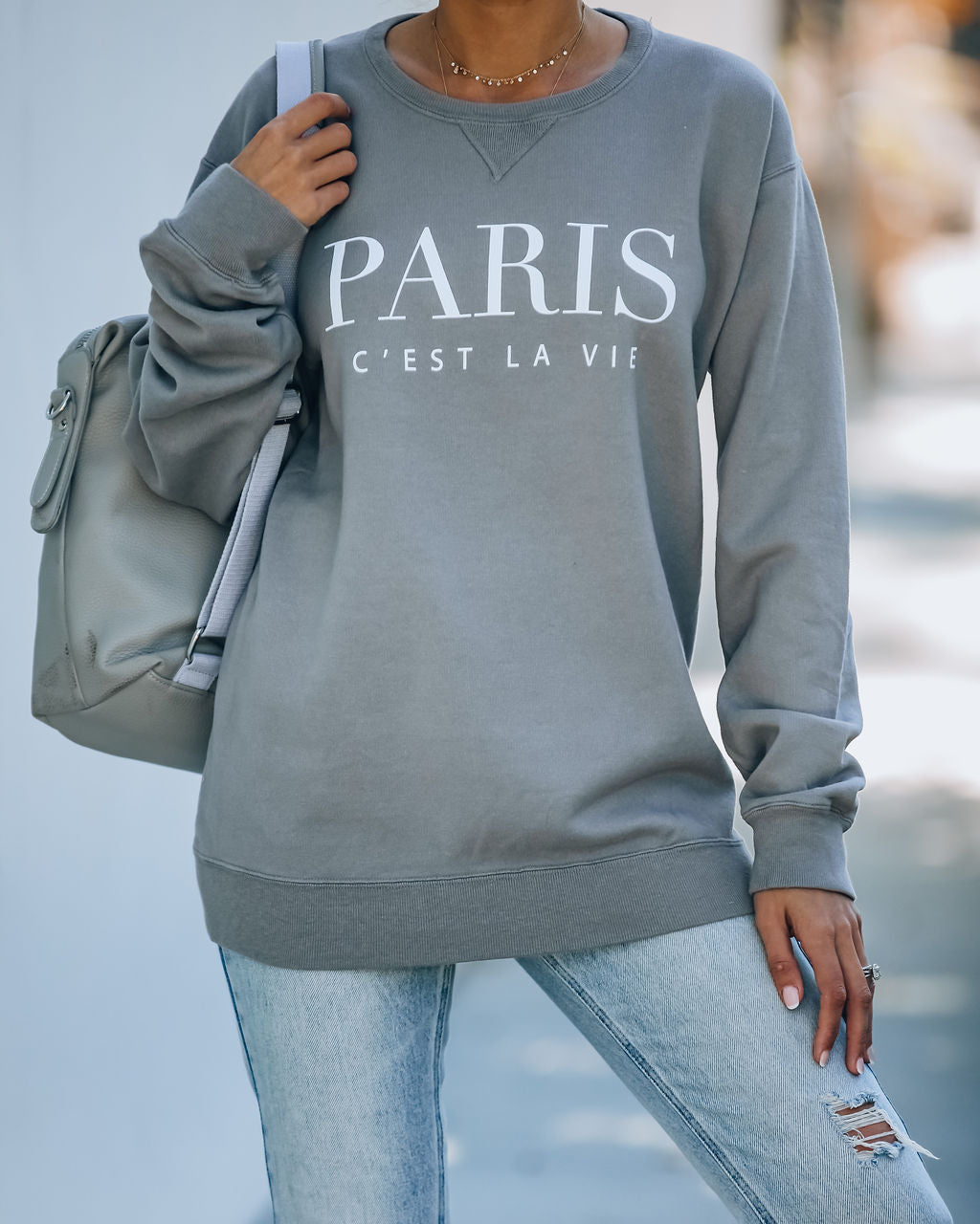 Paris C'est La Vie Premium Cotton Blend Sweatshirt