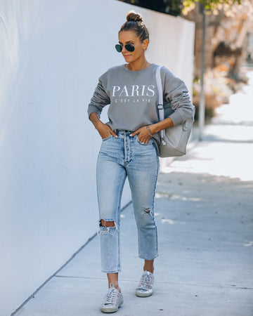 Paris C'est La Vie Premium Cotton Blend Sweatshirt