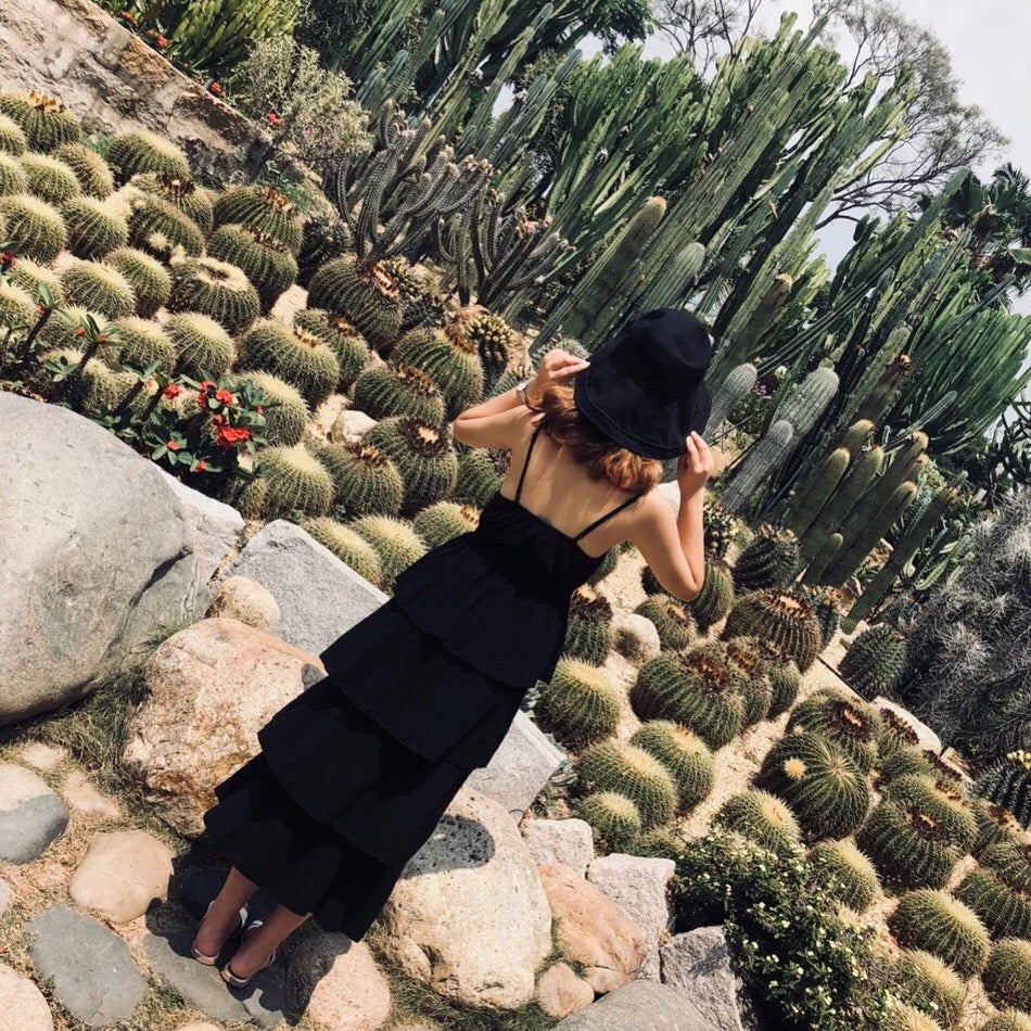 Formal Introduction Ruffle Tiered Maxi Dress - Black