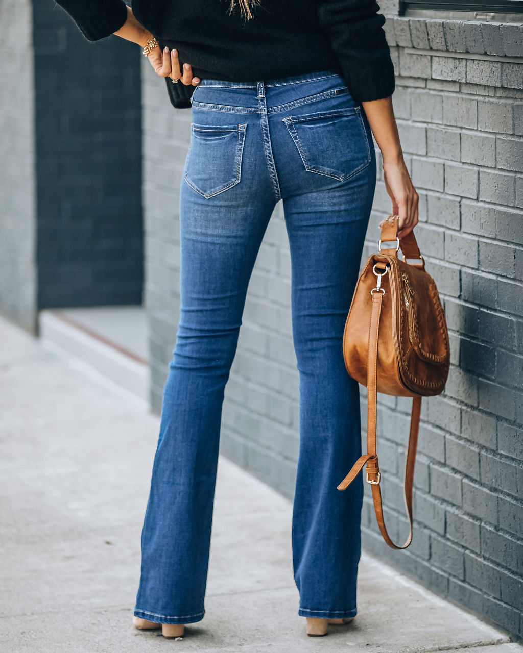 Rock You High Rise Bell Bottom Denim Pants
