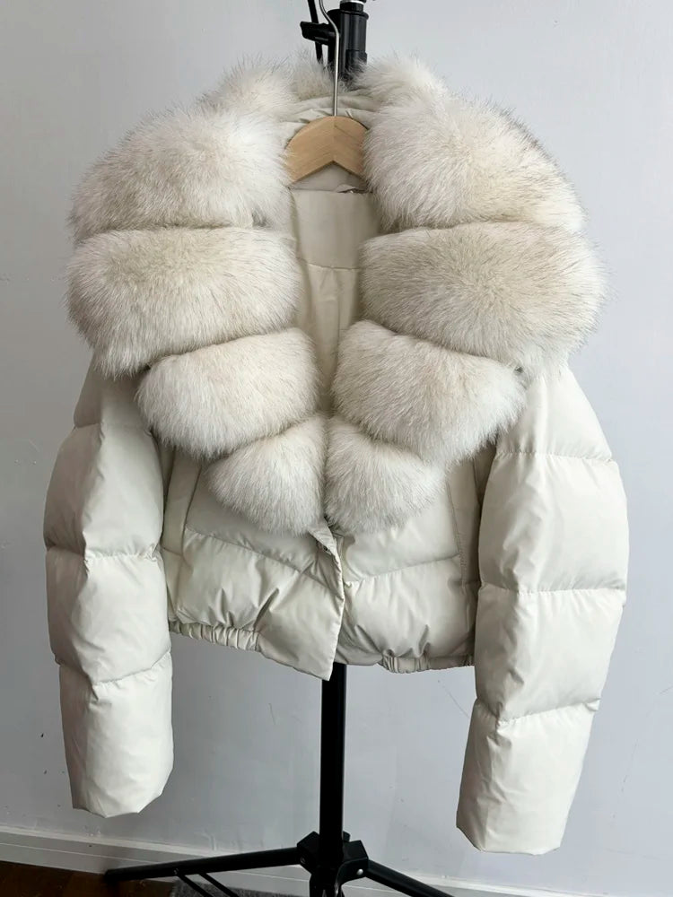 Women Fur Collar  Winter Women Puffer Jacket Duck Down Jackets Coats