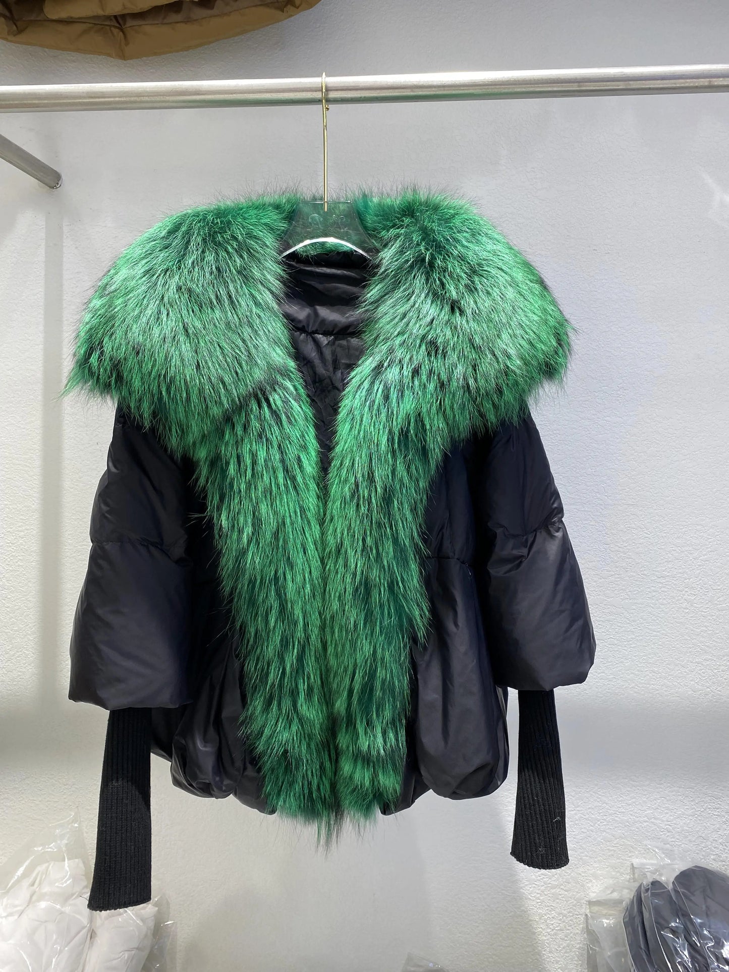 Fashion Winter Fox Fur Collar Women Warm Short Jacket Outerwear