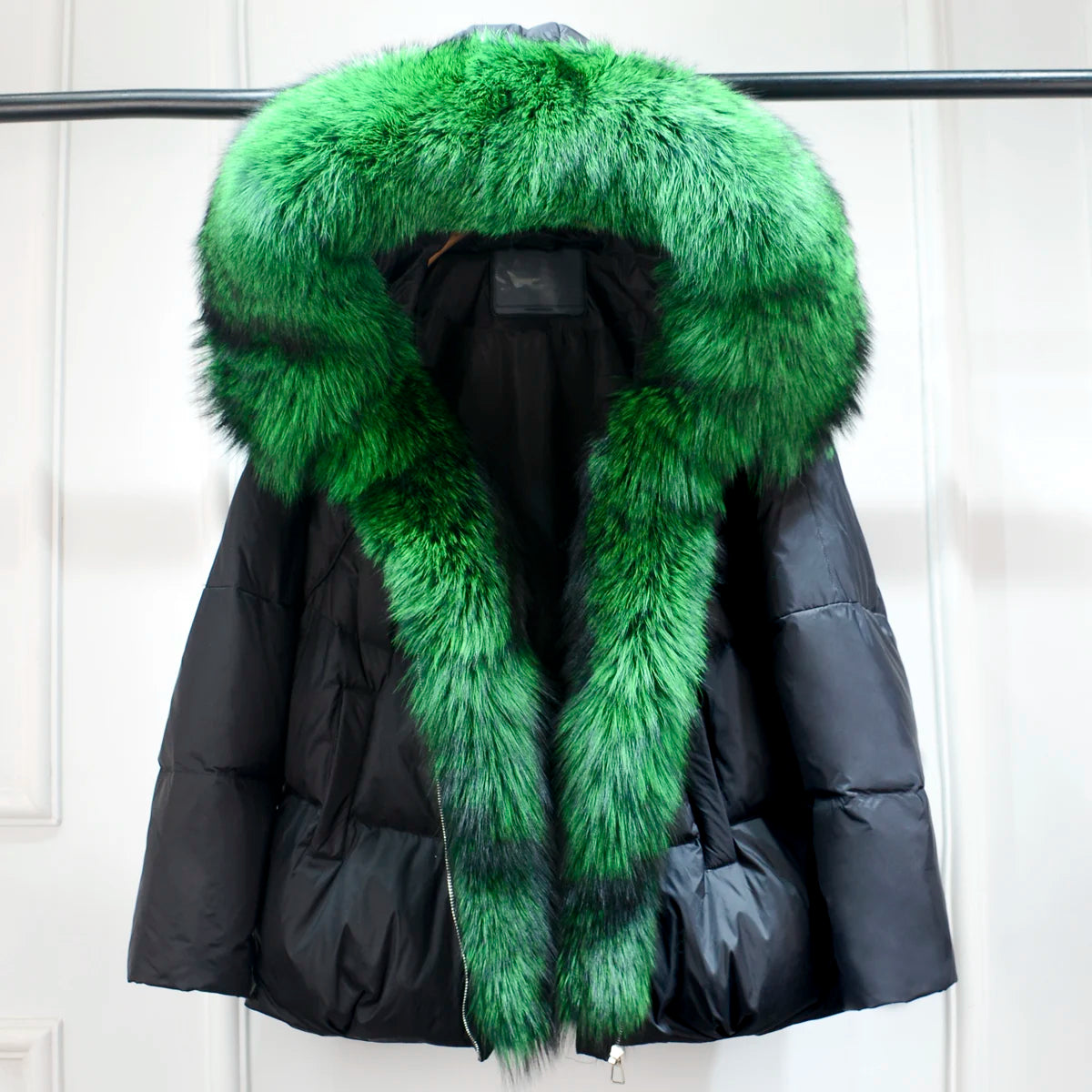 Winter Women Faux Fur Collar Thick Warm Women Hoodies Coat